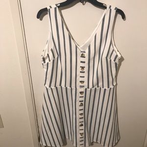 IZ Byer Fit & Flare Sleeveless Button Down Dress